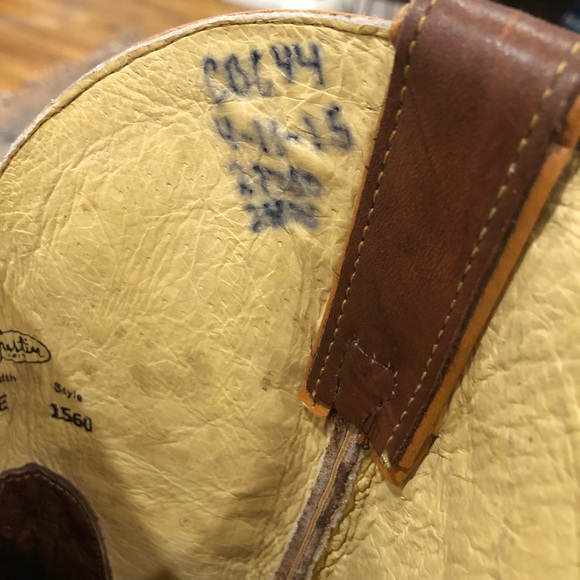 Justin Marbled Chestnut Brown Deerlite Cowboy Boots - Picture 10 of 10